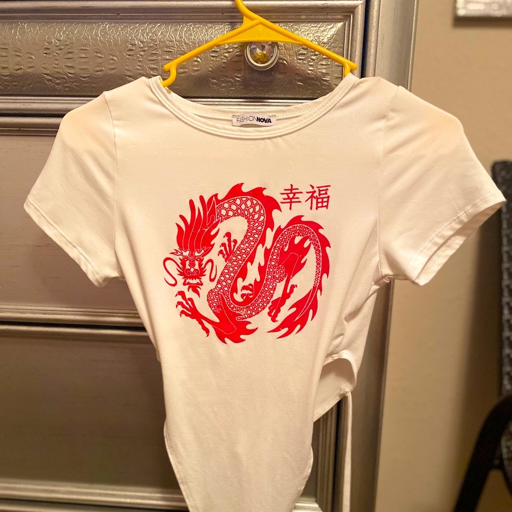 Fantasy fire bodysuit -White 🤍❤️